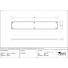 Black 400mm Plain Fingerplate | From The Anvil - Fingerplates - From The Anvil - Yester Home