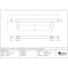 Black 400mm Pull Handle | From The Anvil - Door Pull Handles - From The Anvil - Yester Home