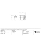 Black 40/10 6pin Single Cylinder | From The Anvil - Euro Cylinders - From The Anvil - Yester Home