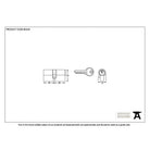 Black 40/40 6pin Euro Cylinder | From The Anvil-Euro Cylinders-Yester Home
