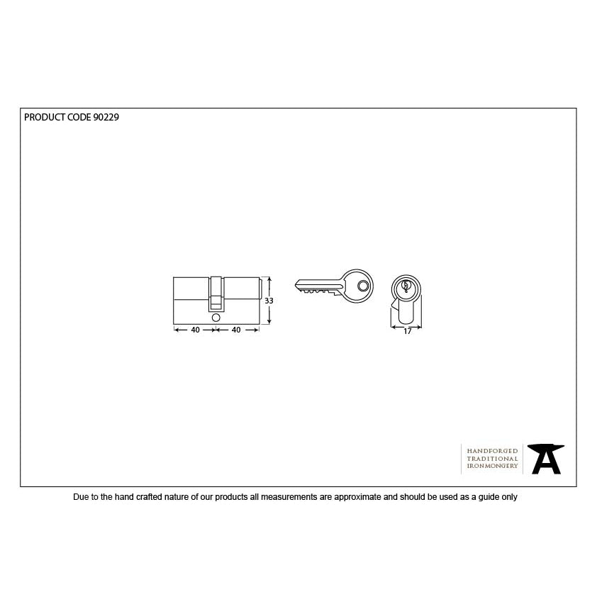 Black 40/40 6pin Euro Cylinder | From The Anvil-Euro Cylinders-Yester Home