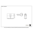 Black 40/40 6pin Euro Cylinder KA | From The Anvil-Euro Cylinders-Yester Home