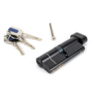 Black 40/40 6pin Euro Cylinder/Thumbturn | From The Anvil-Euro Cylinders-Yester Home