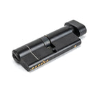 Black 40/40 6pin Euro Cylinder/Thumbturn KA | From The Anvil-Euro Cylinders-Yester Home
