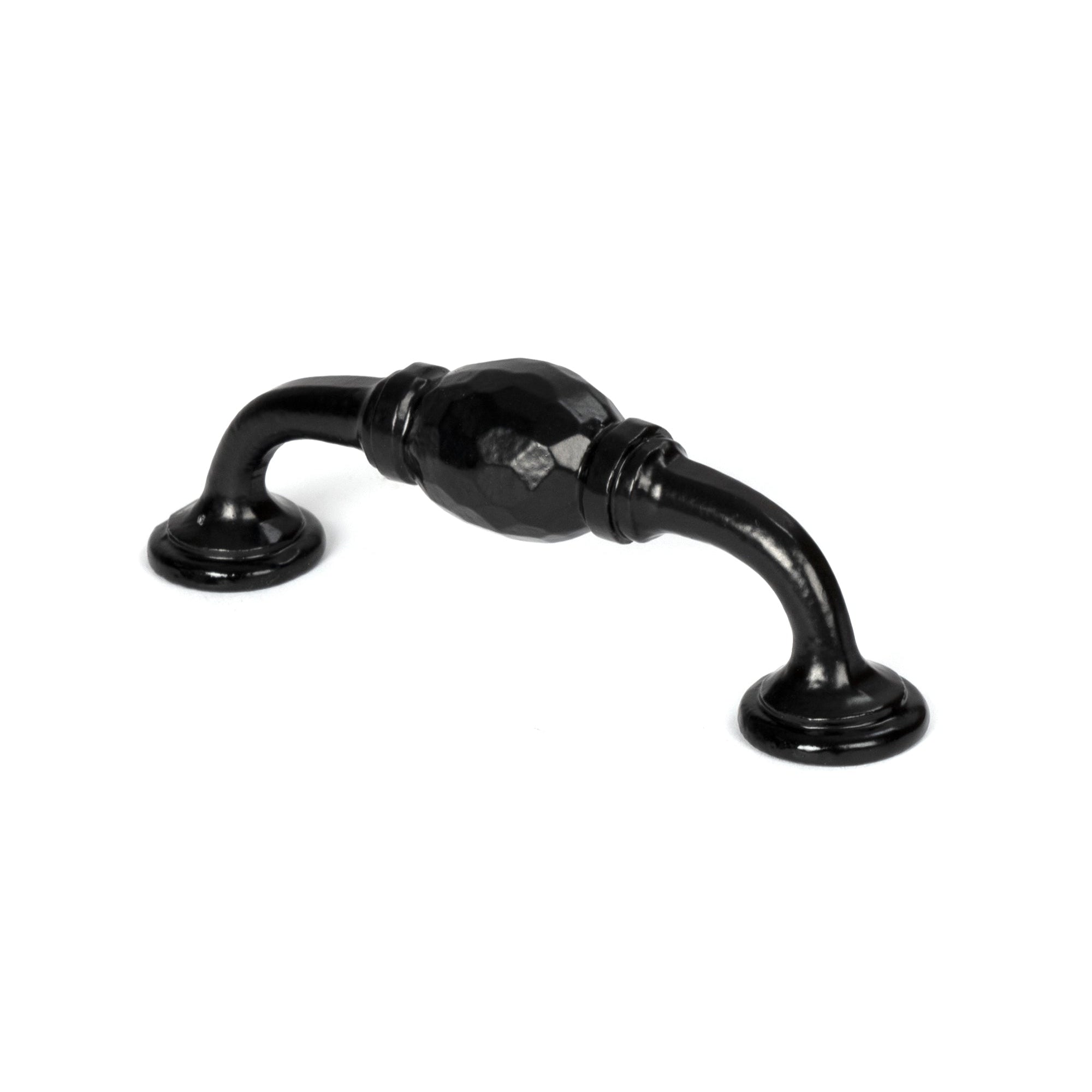 Black 5" Hammered D Handle | From The Anvil-D Handles-Yester Home