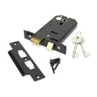 Black 5" Horizontal 3 Lever Sash Lock | From The Anvil-Horizontal Locks-Yester Home