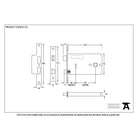 Black 5" Horizontal 3 Lever Sash Lock | From The Anvil-Horizontal Locks-Yester Home