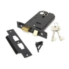Black 5" Horizontal 3 Lever Sash Lock | From The Anvil - Horizontal Locks - From The Anvil - Yester Home
