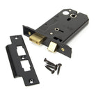 Black 5" Horizontal Bathroom Lock | From The Anvil-Bathroom Locks-Yester Home