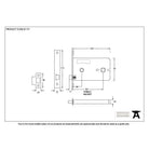 Black 5" Horizontal Bathroom Lock | From The Anvil-Bathroom Locks-Yester Home
