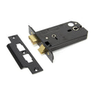 Black 5" Horizontal Bathroom Lock | From The Anvil-Bathroom Locks-Yester Home