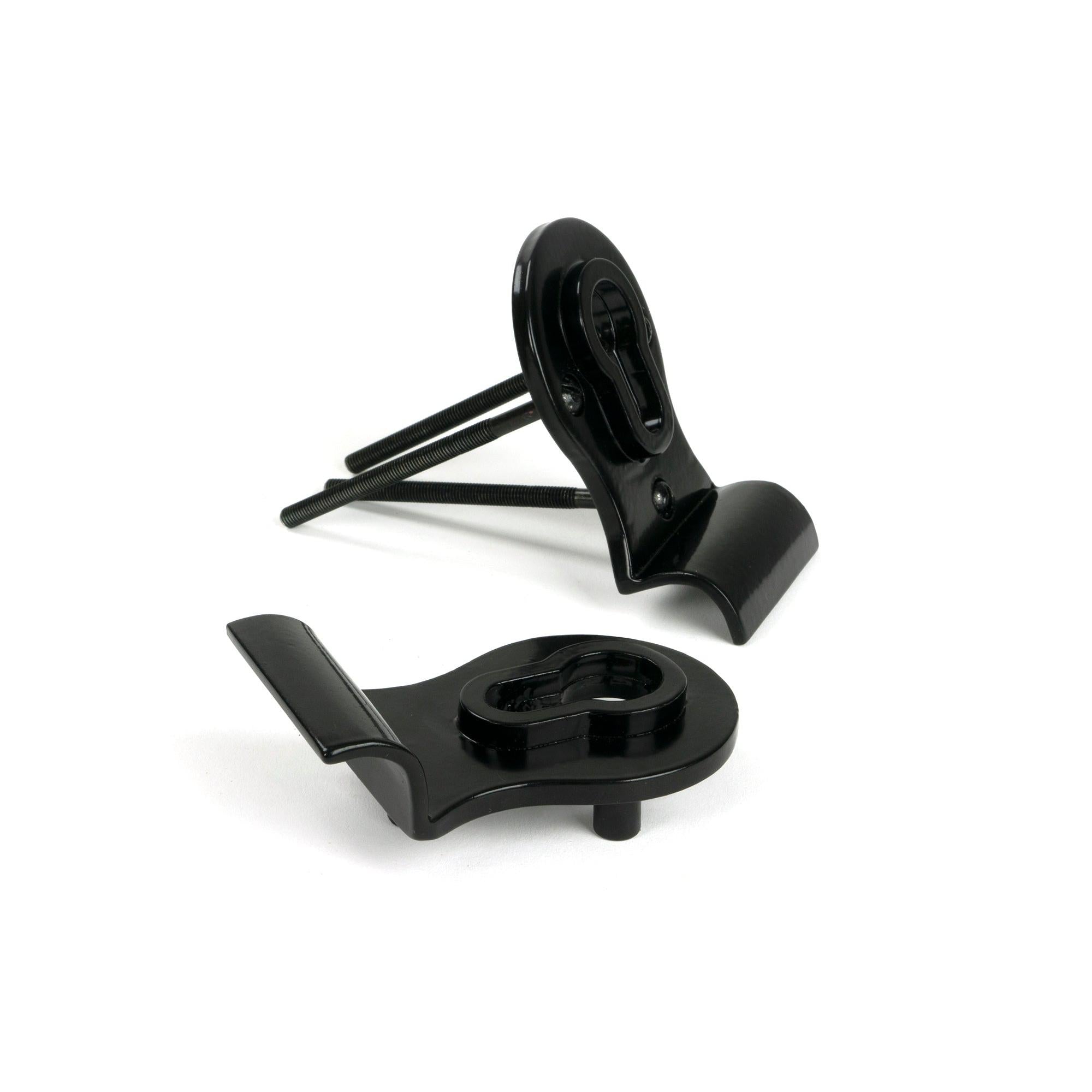 Black 50mm Euro Door Pull (Back to Back fixings) | From The Anvil - Euro Pulls - From The Anvil - Yester Home