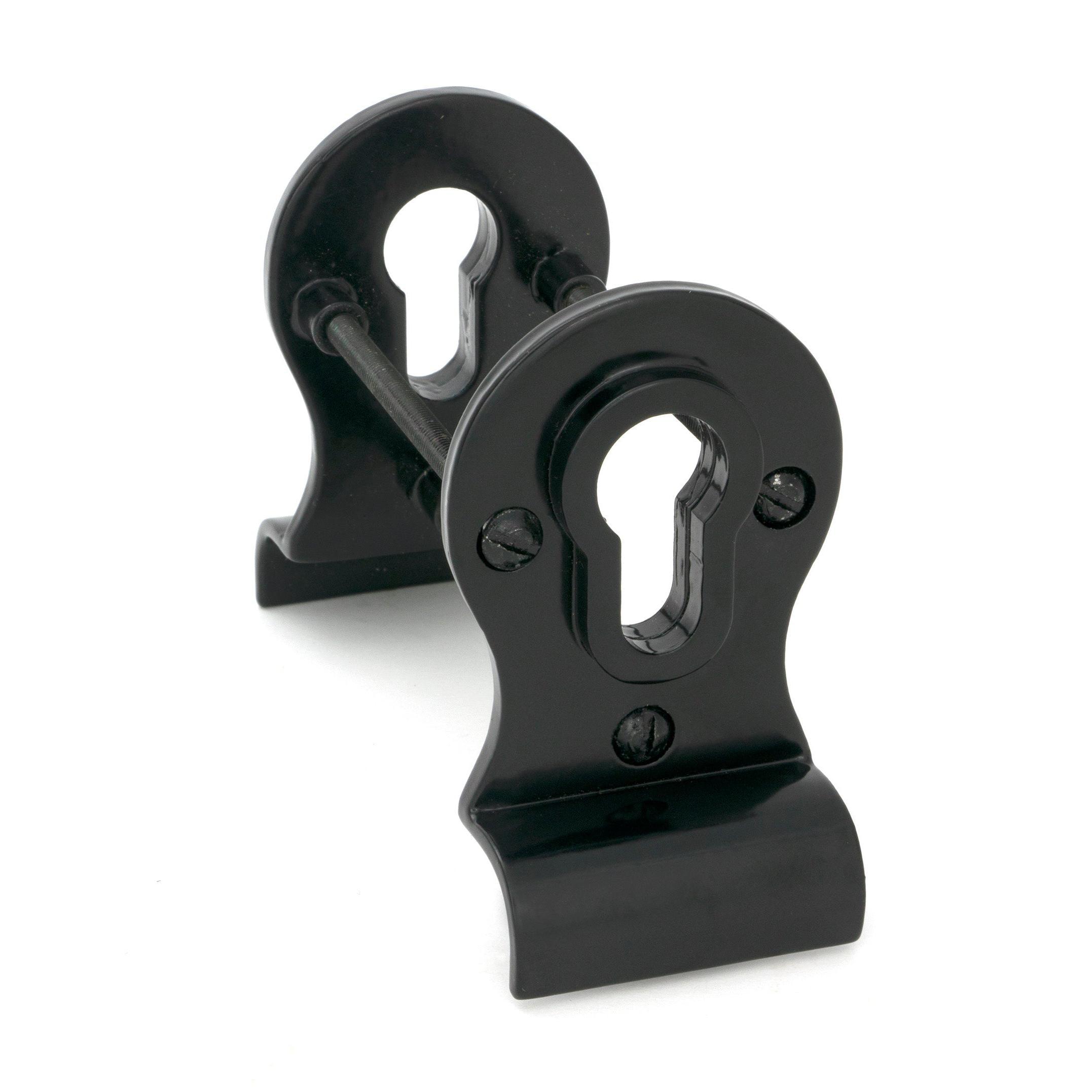 Black 50mm Euro Door Pull (Back to Back fixings) | From The Anvil - Euro Pulls - From The Anvil - Yester Home