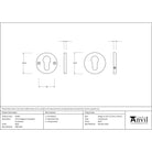 Black 52mm Regency Concealed Escutcheon | From The Anvil-Euro Escutcheons-Yester Home