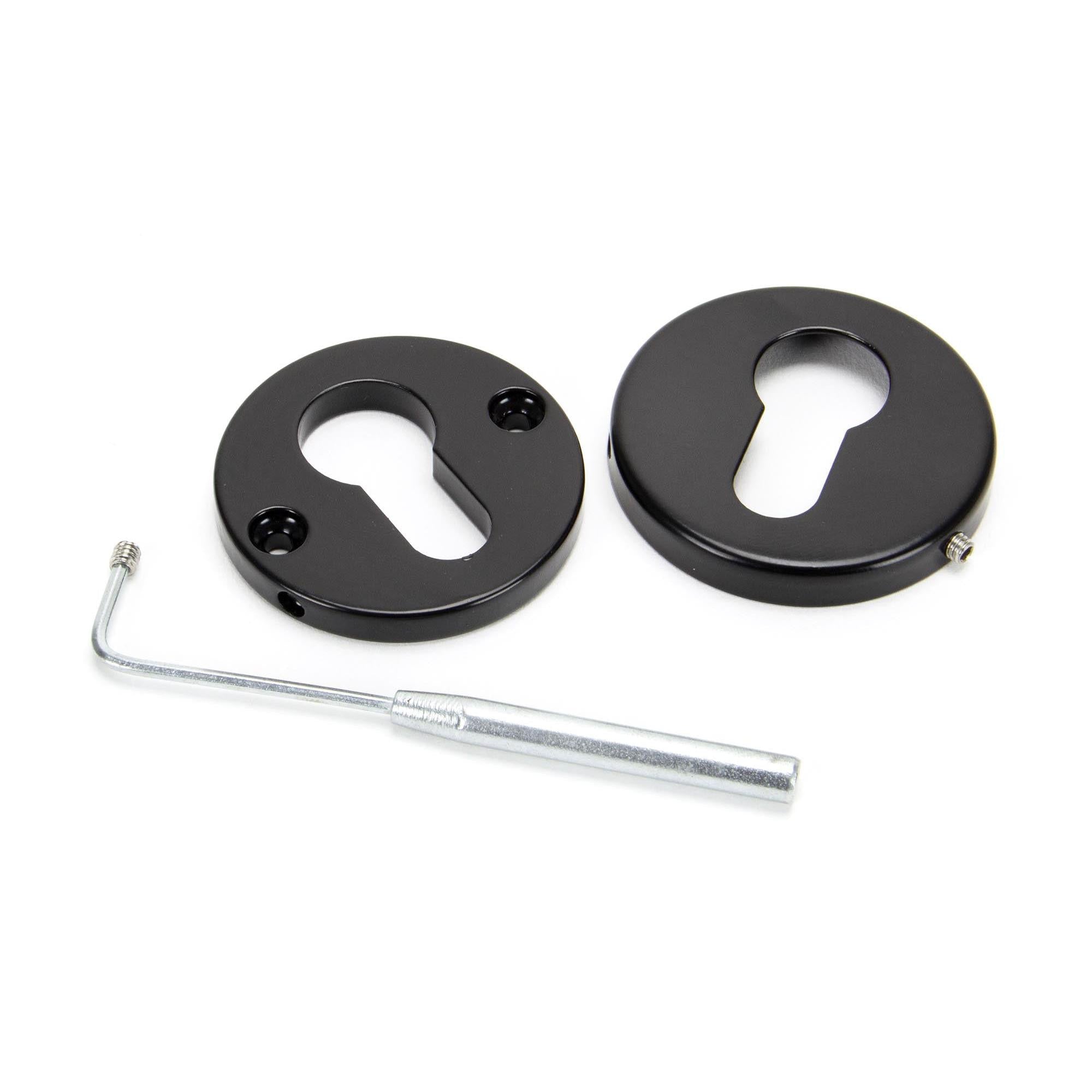 Black 52mm Regency Concealed Escutcheon | From The Anvil - Euro Escutcheons - From The Anvil - Yester Home