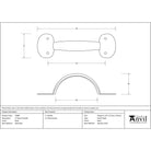 Black 6" Bean D Handle | From The Anvil - D Handles - From The Anvil - Yester Home