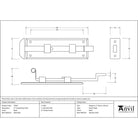 Black 6" Cranked Door Bolt | From The Anvil - Bolts - From The Anvil - Yester Home