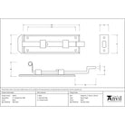 Black 6" Cranked Door Bolt | From The Anvil-Bolts-Yester Home