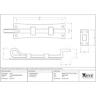 Black 6" Cranked Monkeytail Bolt | From The Anvil-Bolts-Yester Home