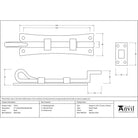 Black 6" Cranked Monkeytail Bolt | From The Anvil - Bolts - From The Anvil - Yester Home