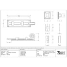 Black 6" Monkeytail Universal Bolt | From The Anvil - Bolts - From The Anvil - Yester Home