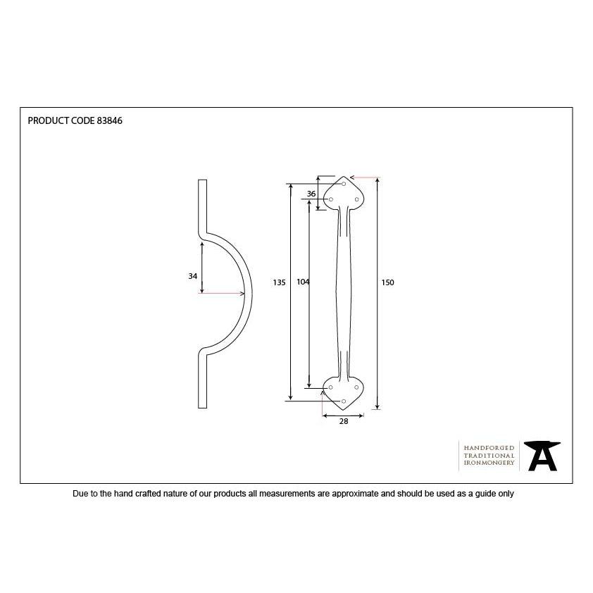 Black 6" Sash Pull | From The Anvil-Sash Lifts-Yester Home