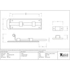 Black 6" Straight Door Bolt | From The Anvil-Bolts-Yester Home