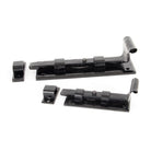 Black 6" Straight Door Bolt | From The Anvil - Bolts - From The Anvil - Yester Home