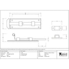Black 6" Straight Door Bolt | From The Anvil - Bolts - From The Anvil - Yester Home