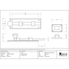 Black 6" Straight Knob Bolt | From The Anvil-Bolts-Yester Home