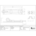 Black 6" Straight Monkeytail Bolt | From The Anvil - Bolts - From The Anvil - Yester Home