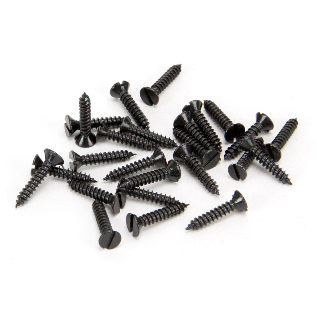 Black 6 x 3/4" Countersunk Screws (25) | From The Anvil