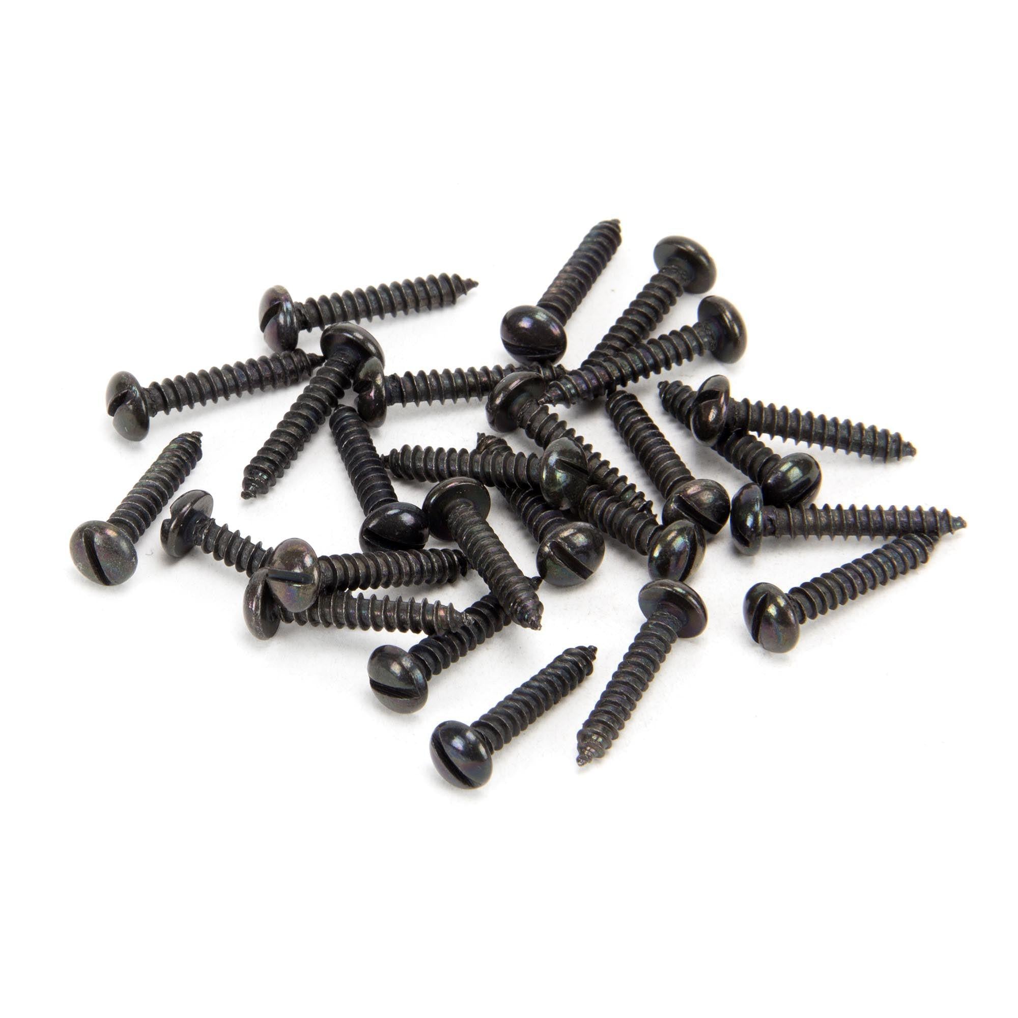 Black 6 x 3/4" Round Head Screws (25) | From The Anvil - Screws & Bolts - From The Anvil - Yester Home