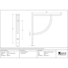 Black 6'' x 6'' Plain Shelf Bracket | From The Anvil - 4 - 6" Shelf Brackets - From The Anvil - Yester Home