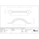 Black 7" Twist Pull Handle | From The Anvil-Pull Handles-Yester Home