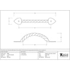 Black 7" Twist Pull Handle | From The Anvil - Pull Handles - From The Anvil - Yester Home