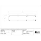 Black 780mm x 150mm Kick Plate | From The Anvil - Kickplates - From The Anvil - Yester Home