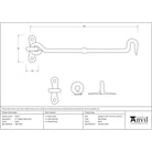 Black 8" Forged Cabin Hook | From The Anvil-Cabin Hooks-Yester Home
