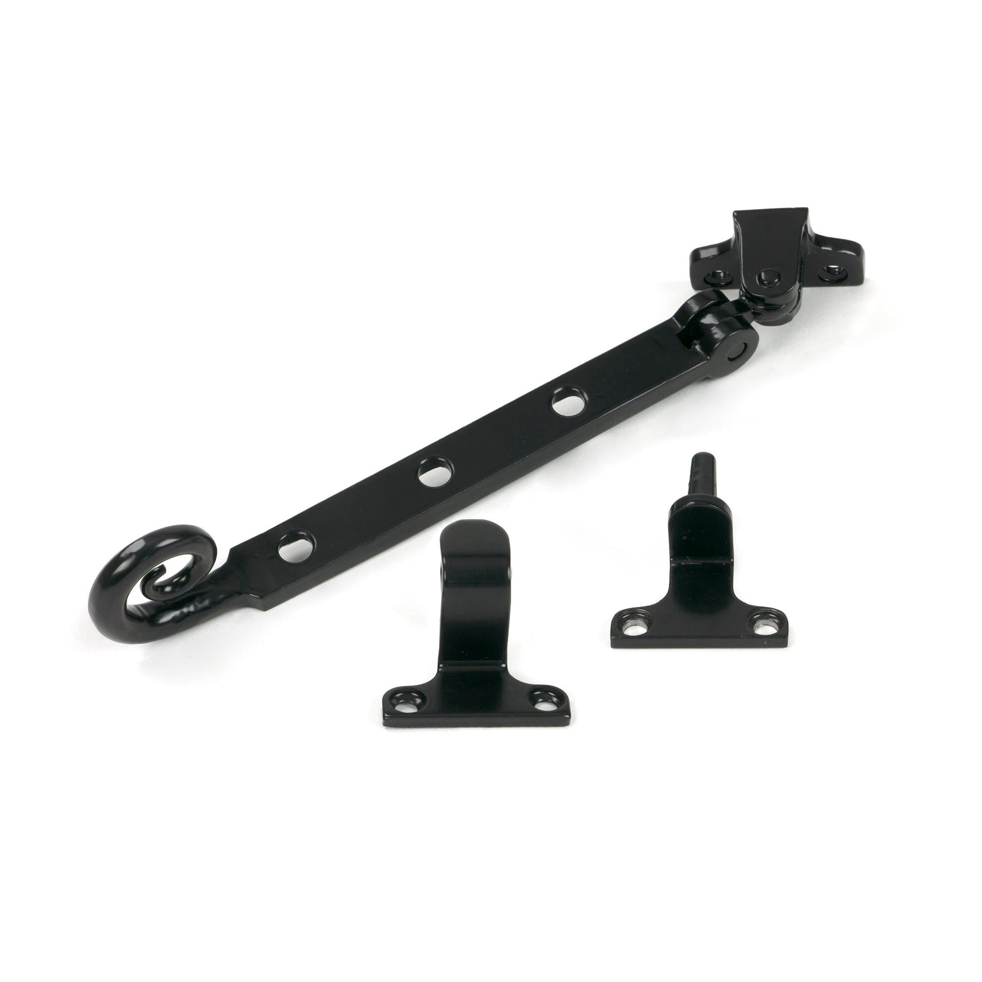 Black 8" Monkeytail Stay (Steel Window) - Stays - From The Anvil - Yester Home