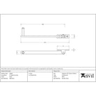 Black 8" Roller Arm Stay | From The Anvil - Stays - From The Anvil - Yester Home