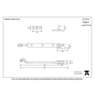 Black 8" Rosehead Stay | From The Anvil-Stays-Yester Home