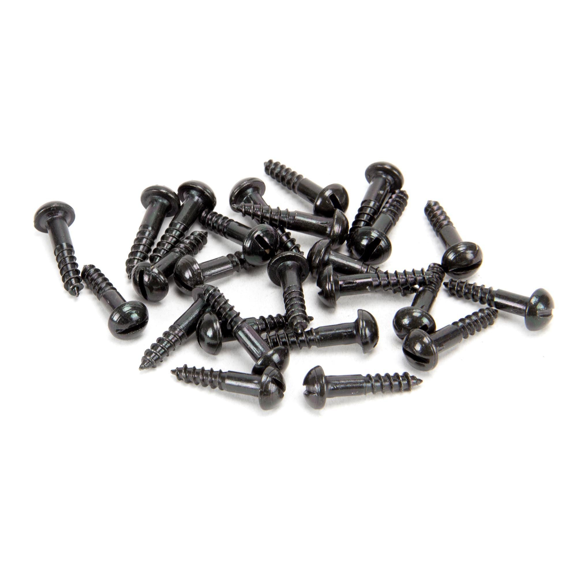 Black 8 x 3/4" Round Head Screws (25) | From The Anvil - Screws & Bolts - From The Anvil - Yester Home