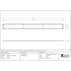 Black 800mm Plain Fingerplate | From The Anvil - Fingerplates - From The Anvil - Yester Home