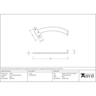 Black 8.5" Quadrant Stay (Pair) | From The Anvil - Stays - From The Anvil - Yester Home