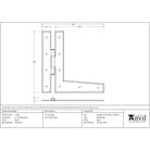 Black 9" HL Hinge (pair) | From The Anvil-H & HL Hinges-Yester Home