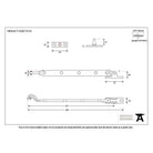 Black 9" Rosehead Stay | From The Anvil-Stays-Yester Home