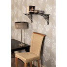 Black 9" x 9'' Flower Shelf Bracket | From The Anvil-9 - 10" Shelf Brackets-Yester Home