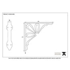 Black 9" x 9'' Flower Shelf Bracket | From The Anvil-9 - 10" Shelf Brackets-Yester Home