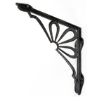 Black 9" x 9'' Flower Shelf Bracket | From The Anvil-9 - 10" Shelf Brackets-Yester Home