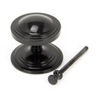 Black Art Deco Centre Door Knob | From The Anvil-Centre Door Knobs-Yester Home